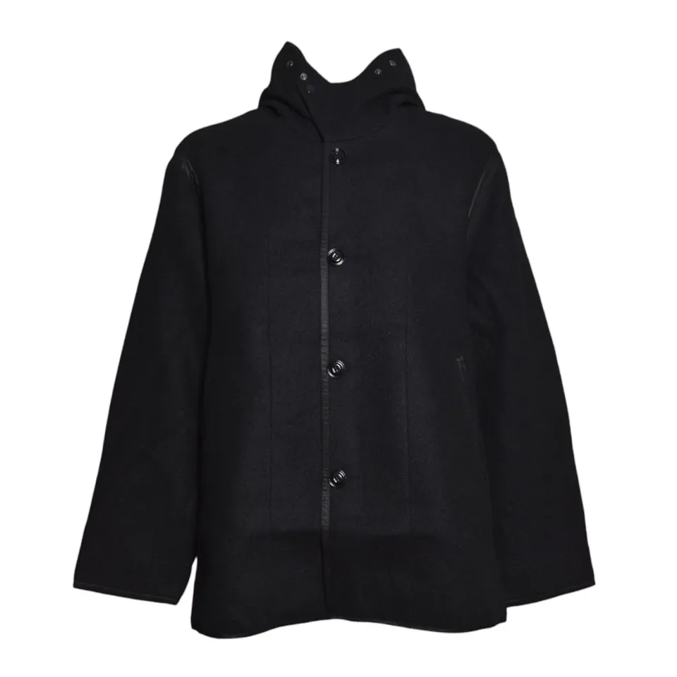 Our Legacy Liner M4261LBS cappotto nero lana uomo