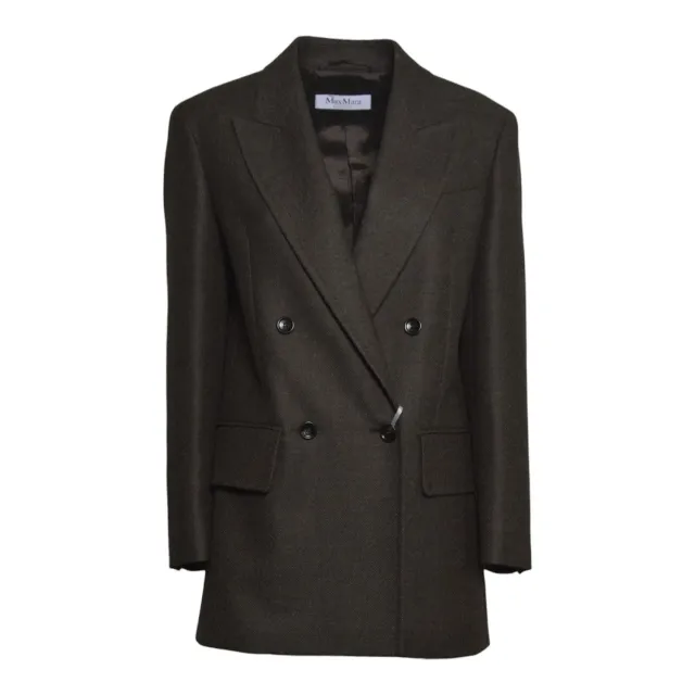 Max Mara Pulvino Sfilata 2621046103600 giacca lana fango 38
