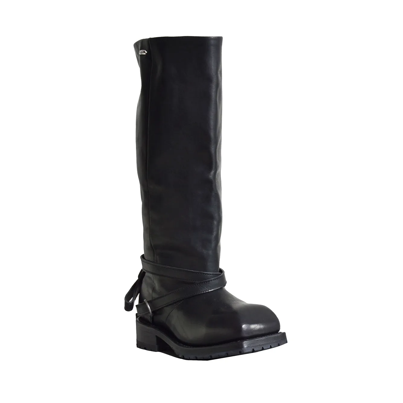 Our Legacy High Engine Boot A4257HB stivali nero pelle