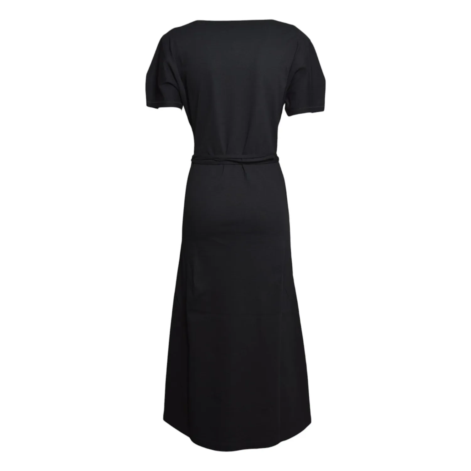 Lemaire DR1182LJ1022 vestito nero cintura cotone donna