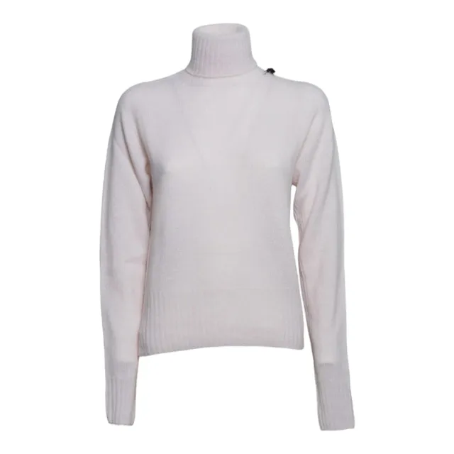 Solotre M3AC0003 maglia collo alto rosa pallido