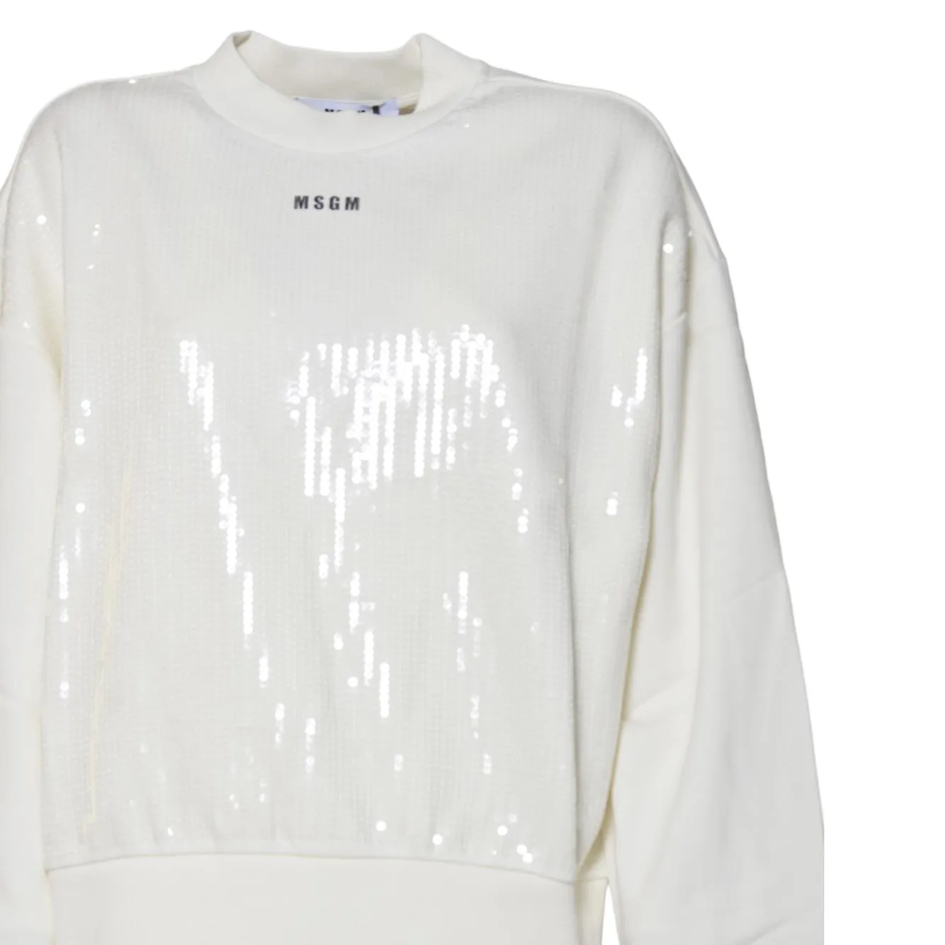MSGM 3941MDM104SE25757202 felpa cotone panna