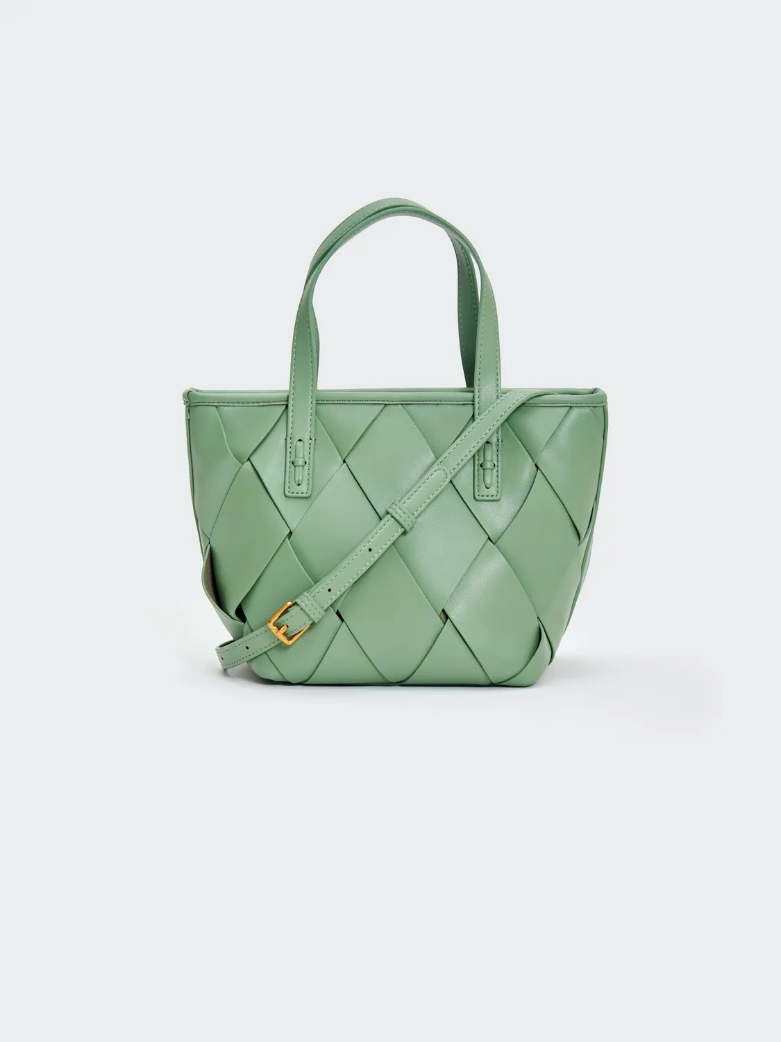 Vicolo Hoshi Small borsa a mano salvia intrecciata