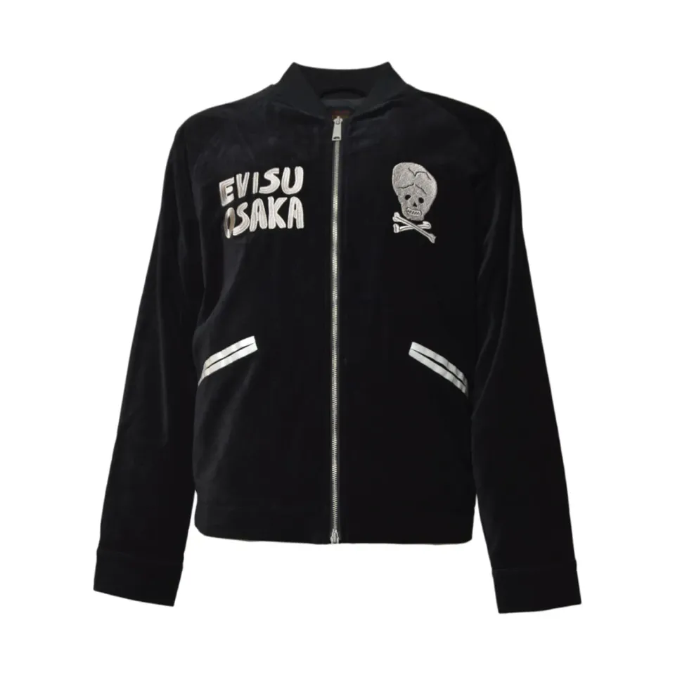 Evisu 2EAEJM5JK6101 bomber uomo nero imbottito L