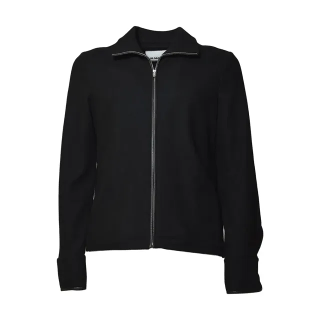 Jil Sander J02DL0263J20050 camicia donna nera lana
