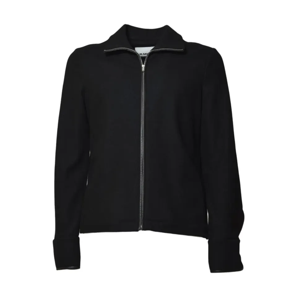 Jil Sander J02DL0263J20050 camicia donna nera lana
