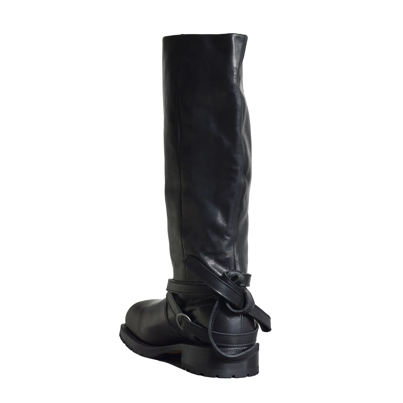 Our Legacy High Engine Boot A4257HB stivali nero pelle