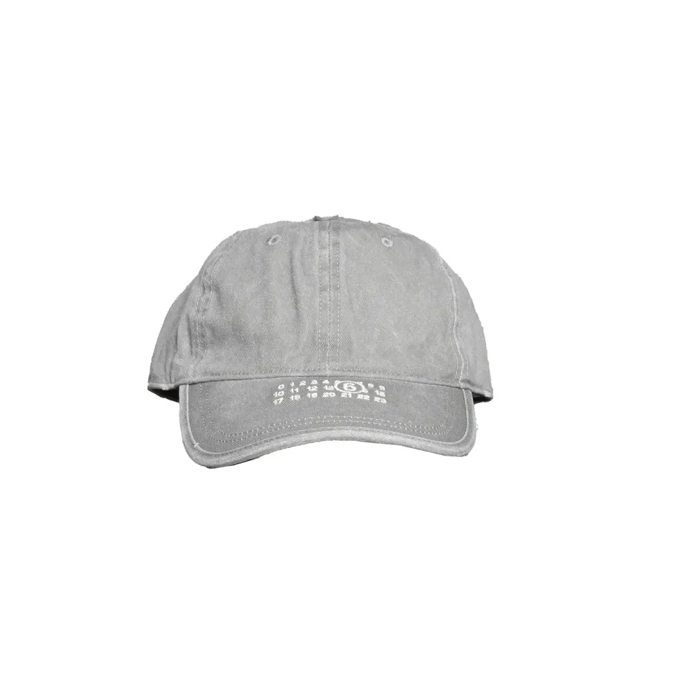 MM6 Maison Margiela S52TC0070 cappello grigio cotone