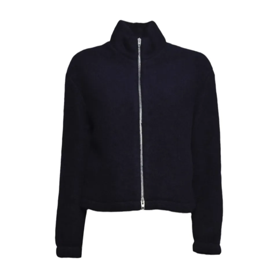 Jil Sander J02HG0103J20379 felpa con zip lana 42