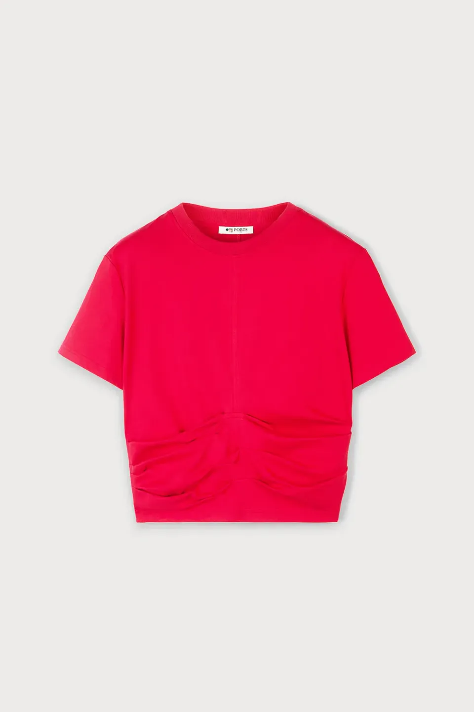 Ports 1961 PW126KKC53 crop top rosso arricciato