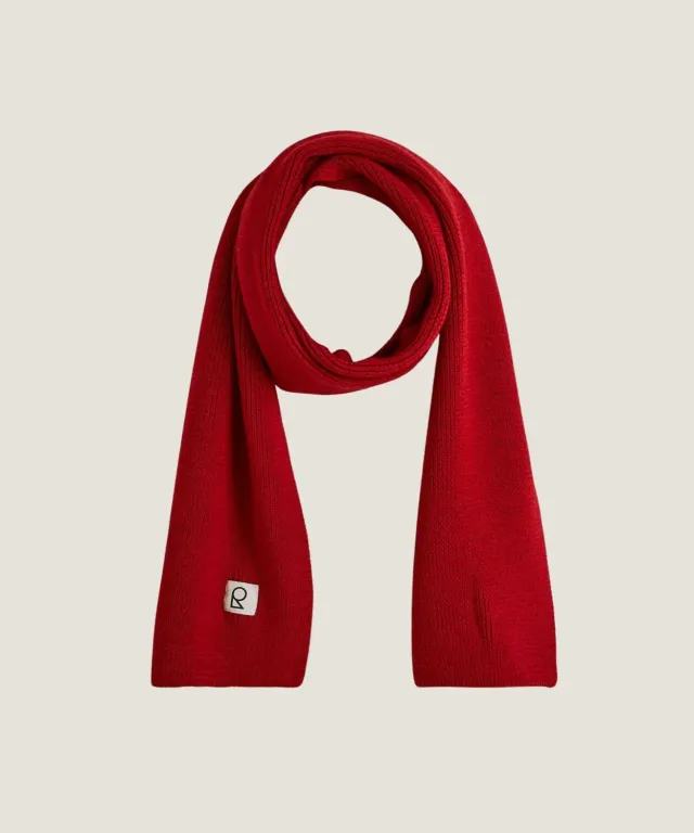 Rodier Sciarpa Lana Merino Rosso Vermiglio