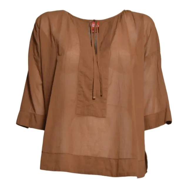 Merci CAM037 blusa marrone XS 100% cotone rust