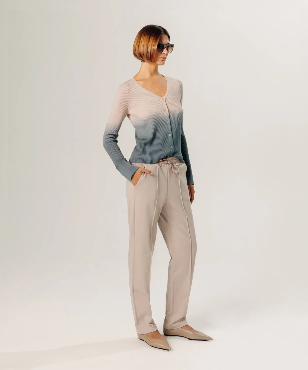 Rodier Milano pantaloni jogger maglia beige