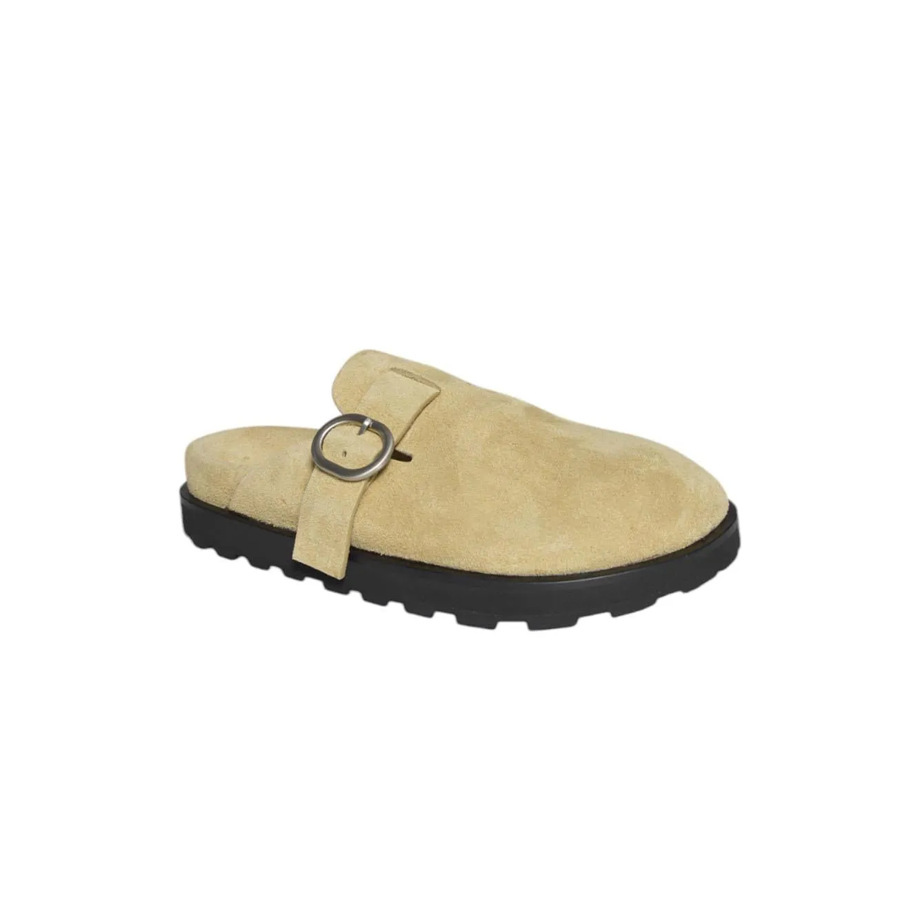 Jil Sander J50WP0030P8213 sabot cammello pelle scamosciata