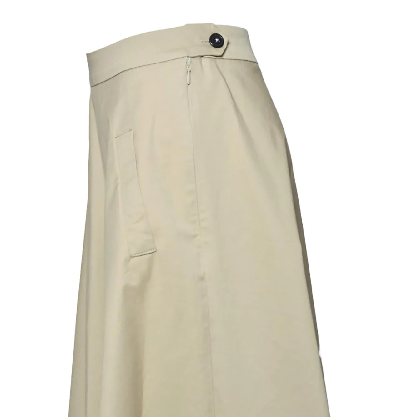 Room52 Audrey G44TRF08 gonna midi cotone beige