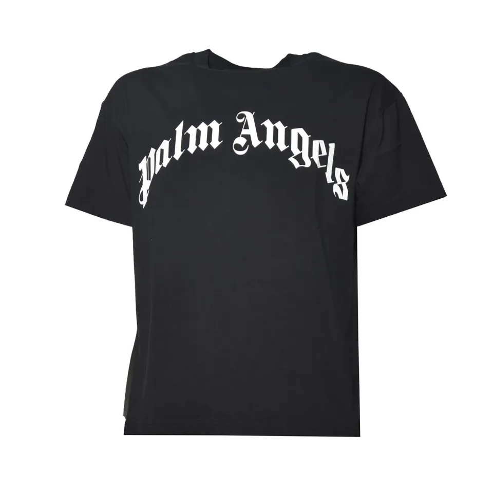 Palm Angels PMAA109S26JER00G t-shirt nero/bianco cotone