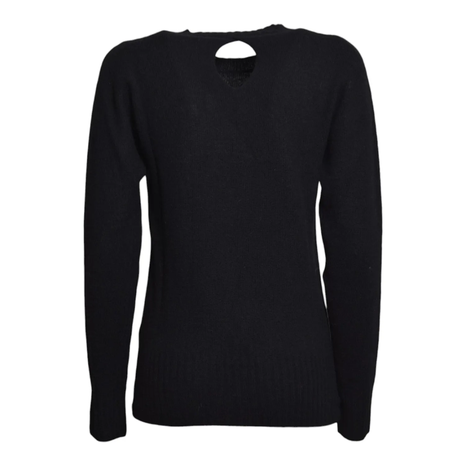 Solotre M3AC0015 maglia cardigan nera donna lana