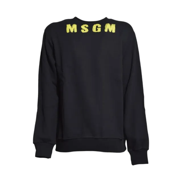 MSGM Junior F6MSJUSW015 felpa nera cotone 14A