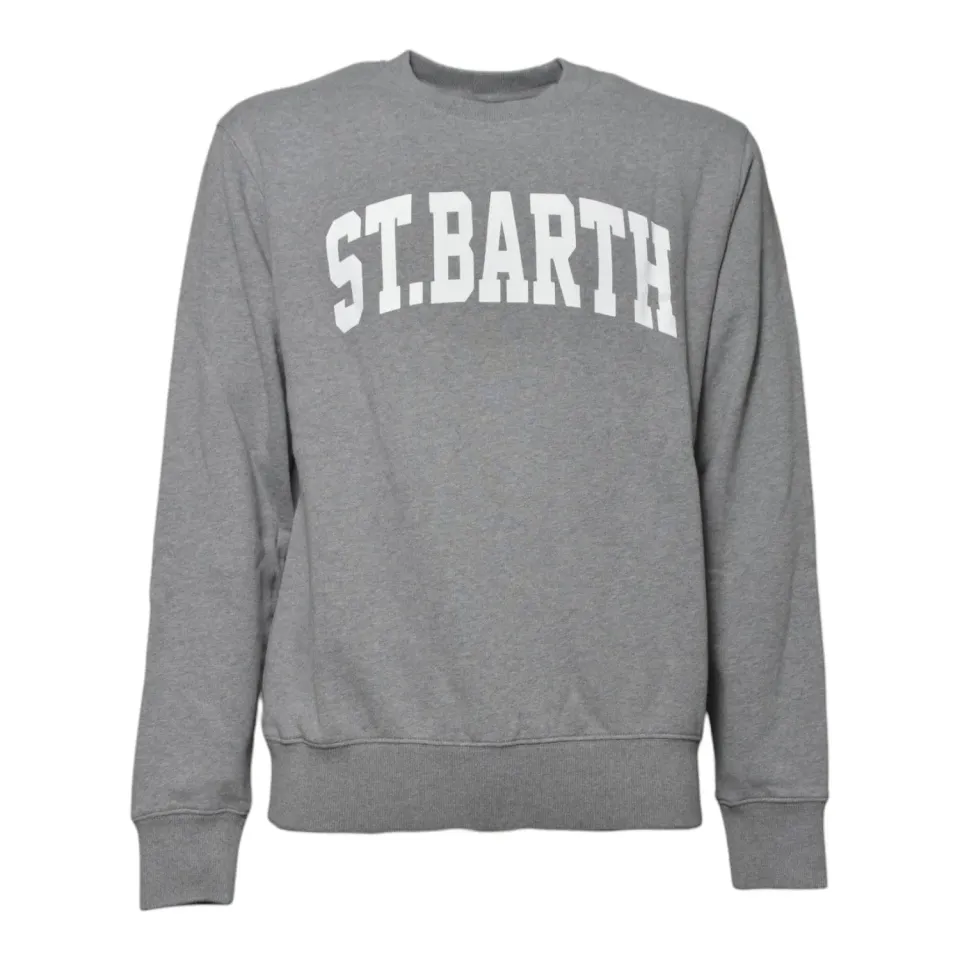 Saint Barth SOH0004 felpa uomo grigia girocollo