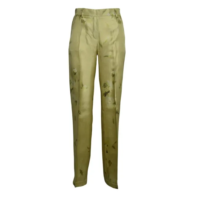 Room52 Michelle T805TRF97 pantalone seta verde acido