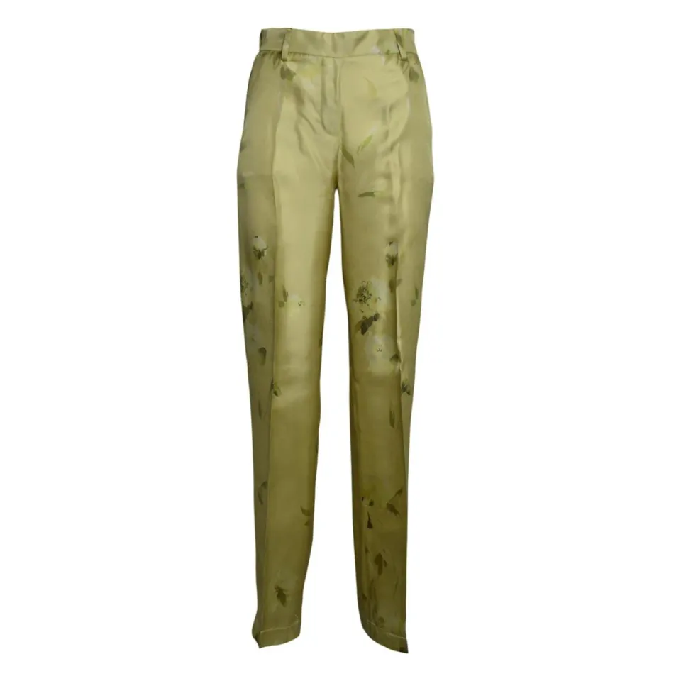 Room52 Michelle T805TRF97 pantalone seta verde acido