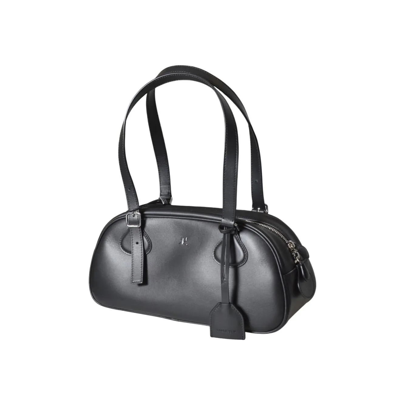 Courregès 325GSA191CR0065 Borsa nera pelle medium
