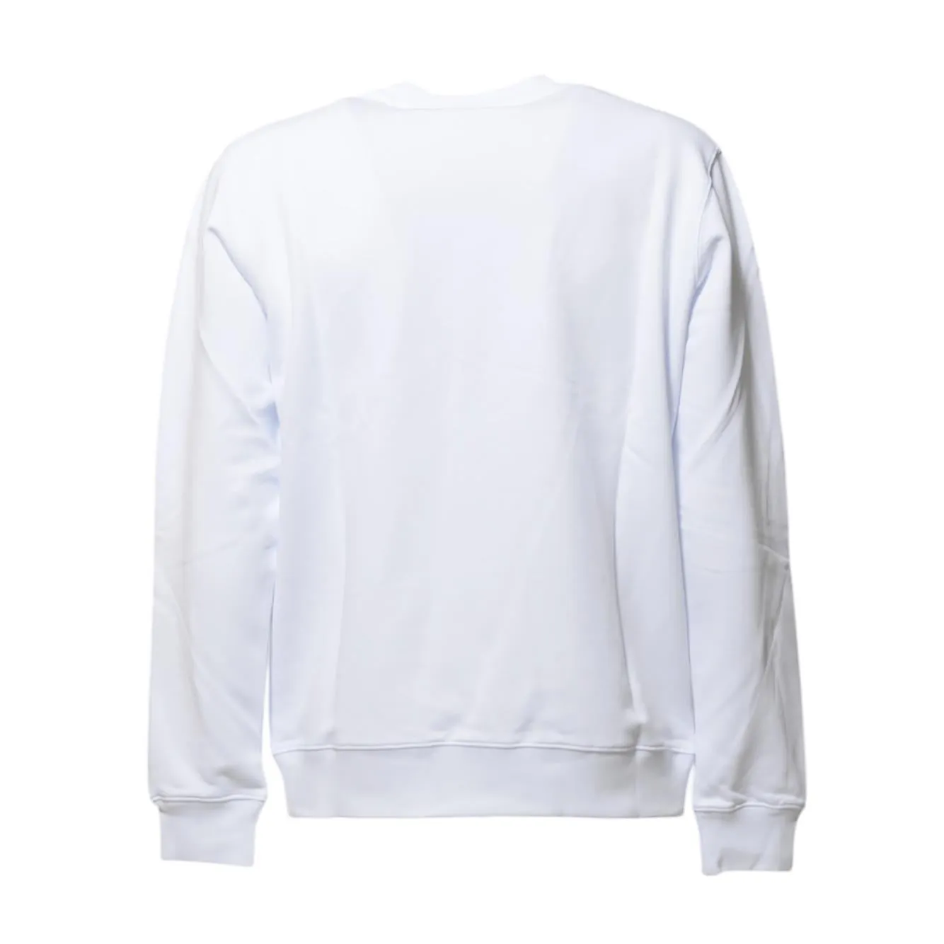 MSGM 2000MM513300000 felpa bianca S cotone logo