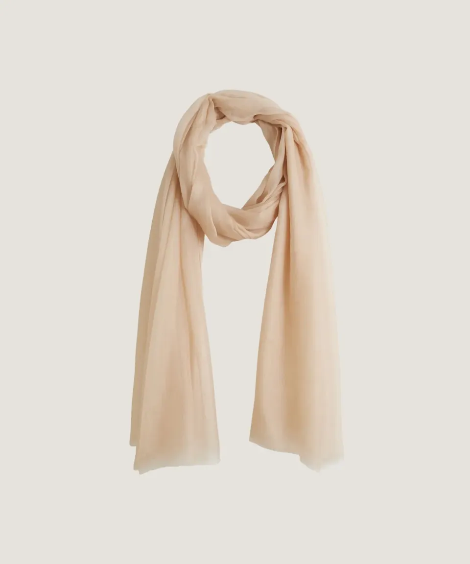 Rodier sciarpa cashmere pregiato beige