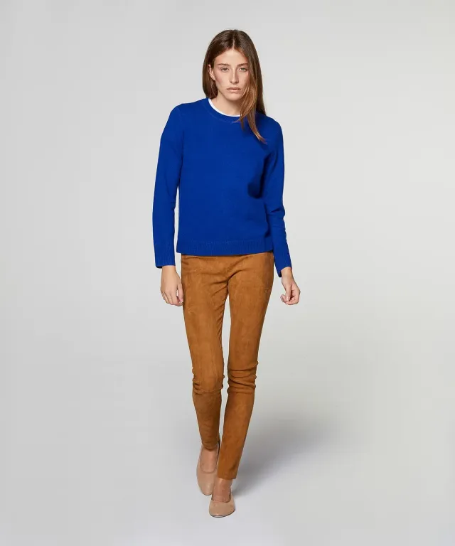 Rodier girocollo maglione in cashmere oltremare