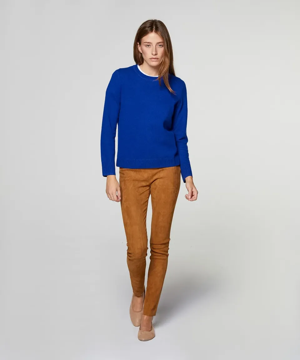 Rodier girocollo maglione in cashmere oltremare