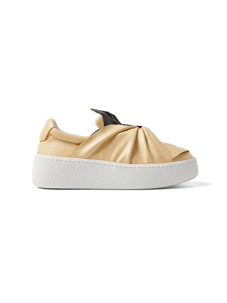 PORTS Bee Sneaker platform marrone crema