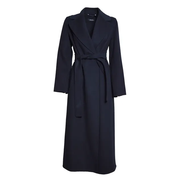 Max Mara Poldo cappotto blu notte lana vergine
