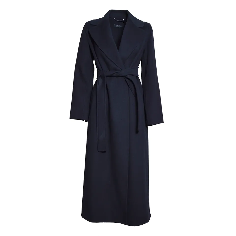 Max Mara Poldo cappotto blu notte lana vergine