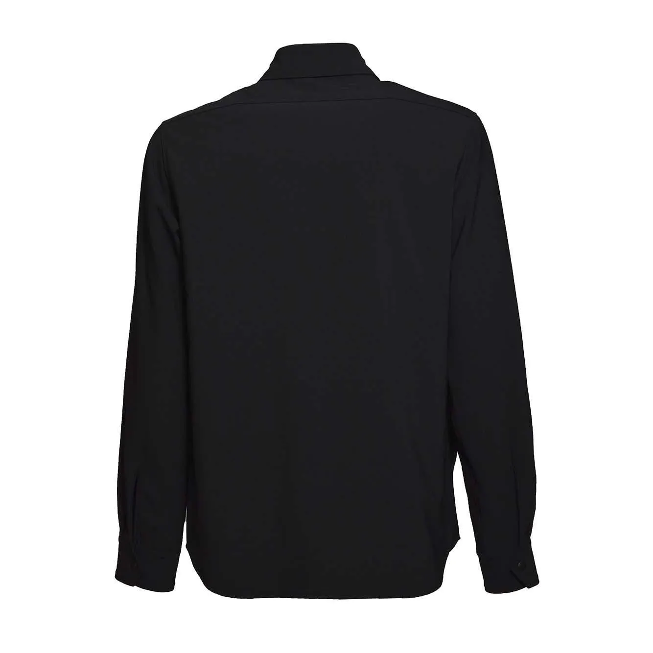 Aspesi CE27Z058 overshirt nera flanella imbottita
