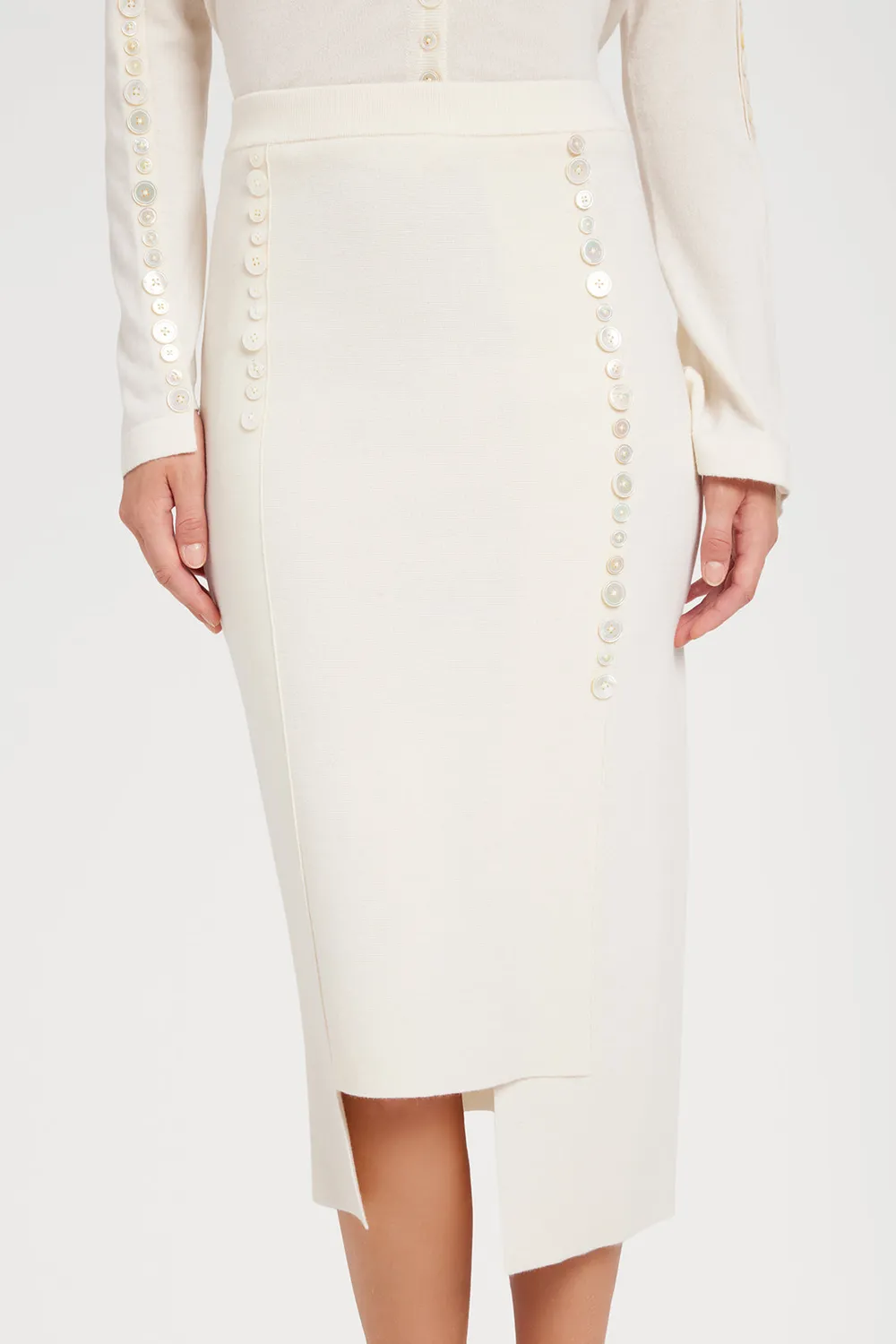 Ports 1961 Side Buttons gonna bianca avorio M