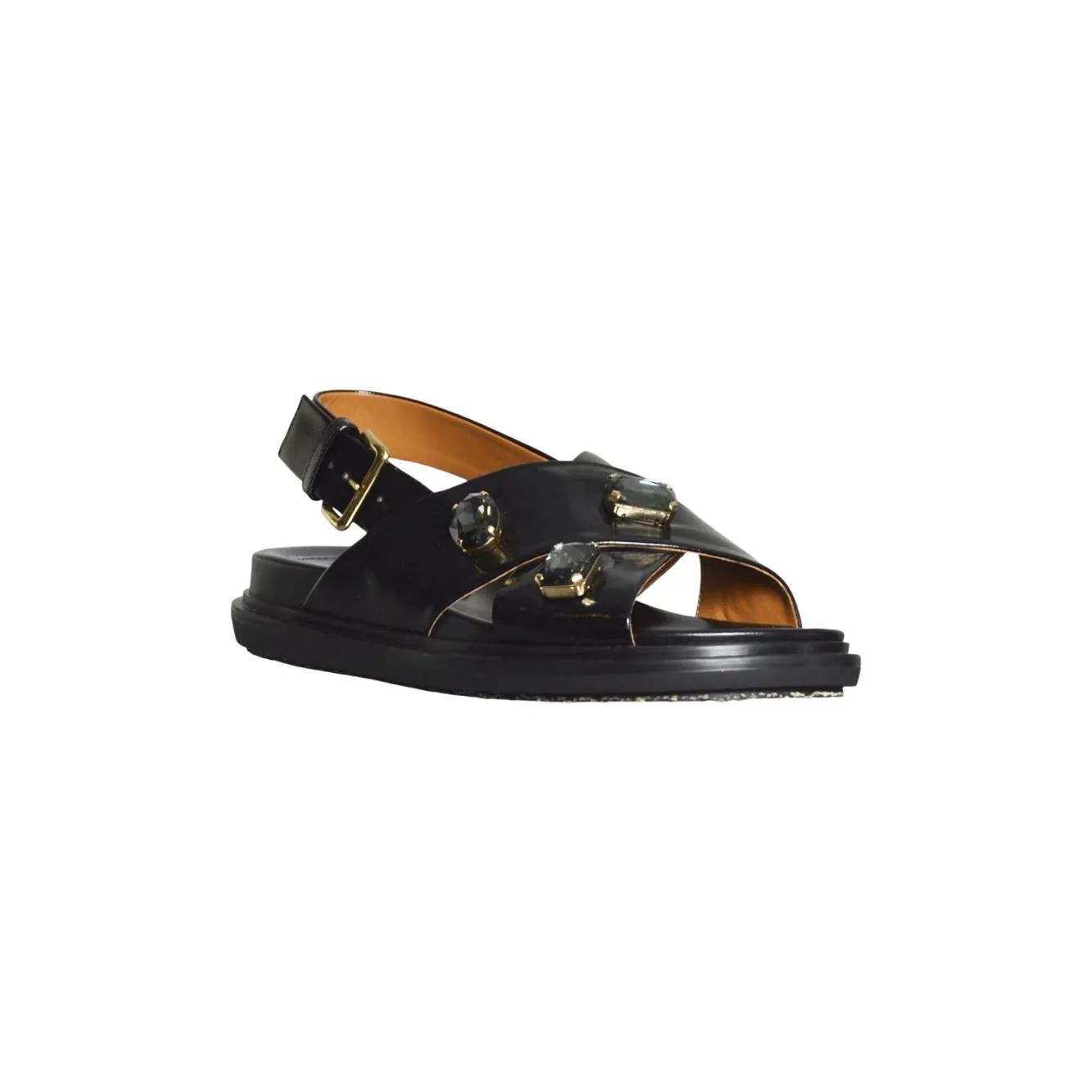 Marni Fussbett FBMS018501P7710 sandali pelle nero