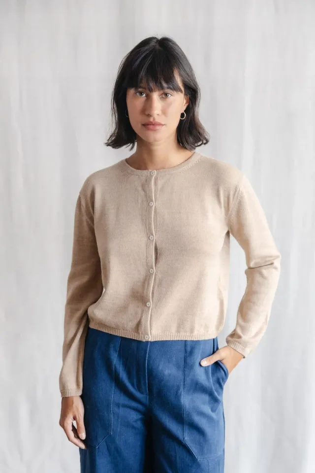 Jyoti Fair Works Navan cardigan baby alpaca beige
