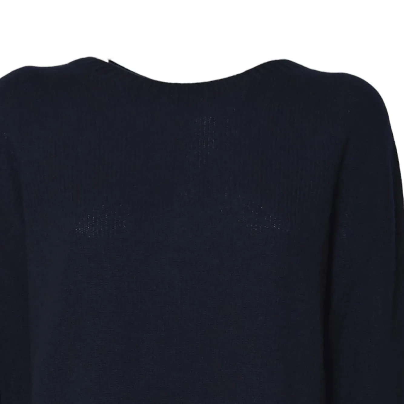 Max Mara Georg top donna blu notte lana cashmere
