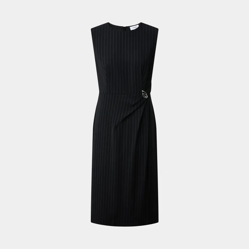 Ports abito noir stripes nero gessato elegante