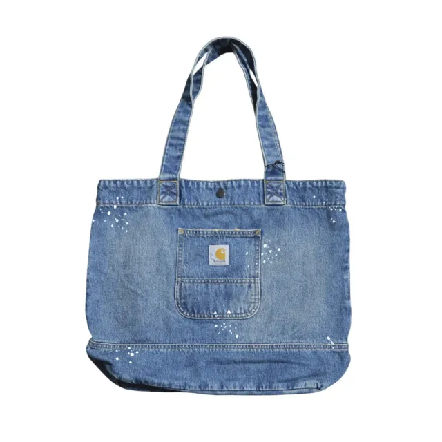 Carhartt WIP I037032 tote bag denim blu cotone