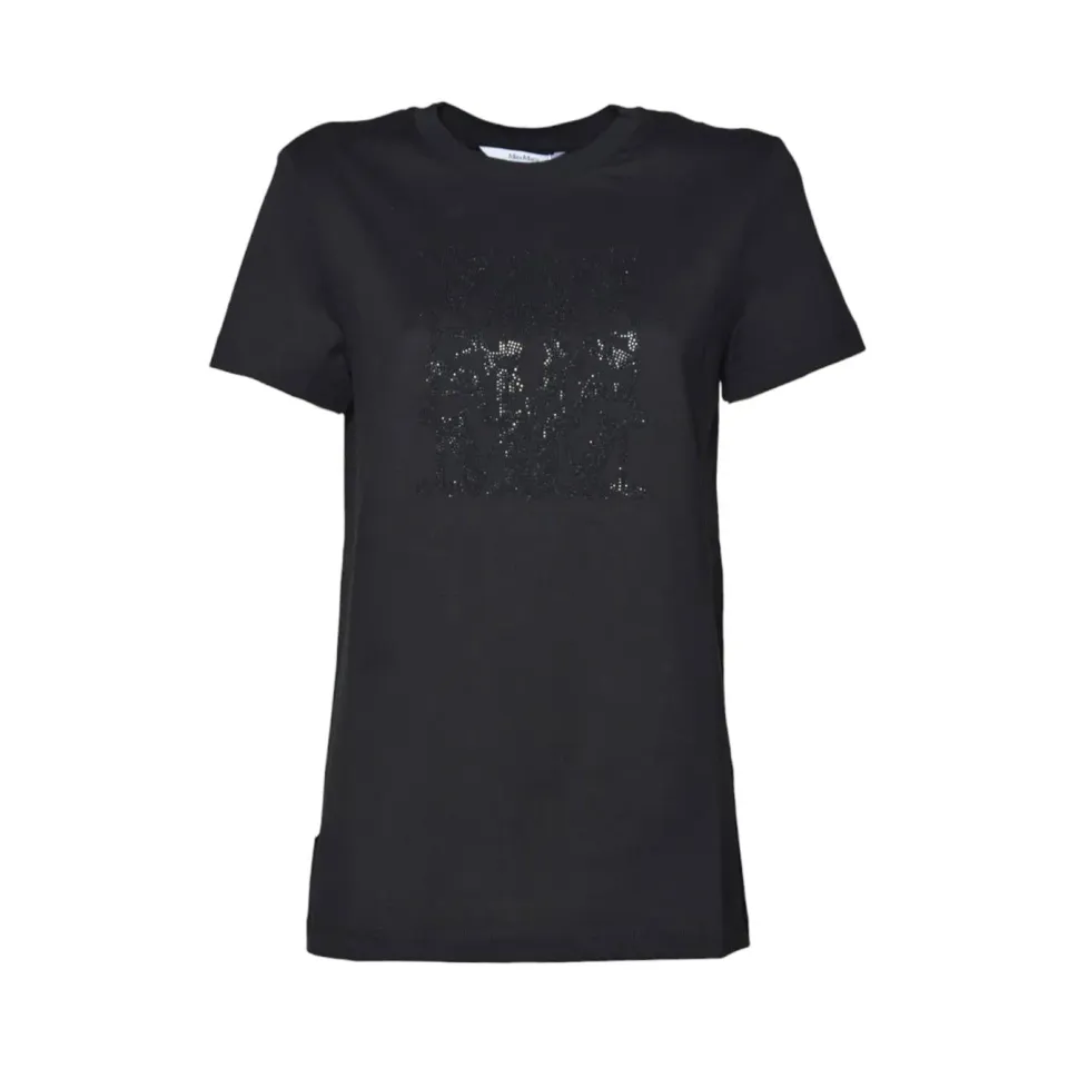 Max Mara 2511941042600 t-shirt donna nera cotone