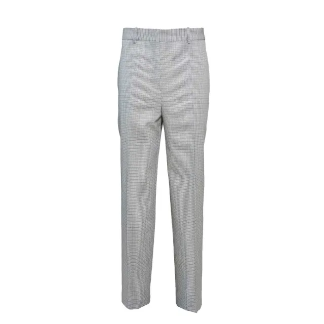 Jil Sander J02KA0271J40177 pantalone lana quadri grigio