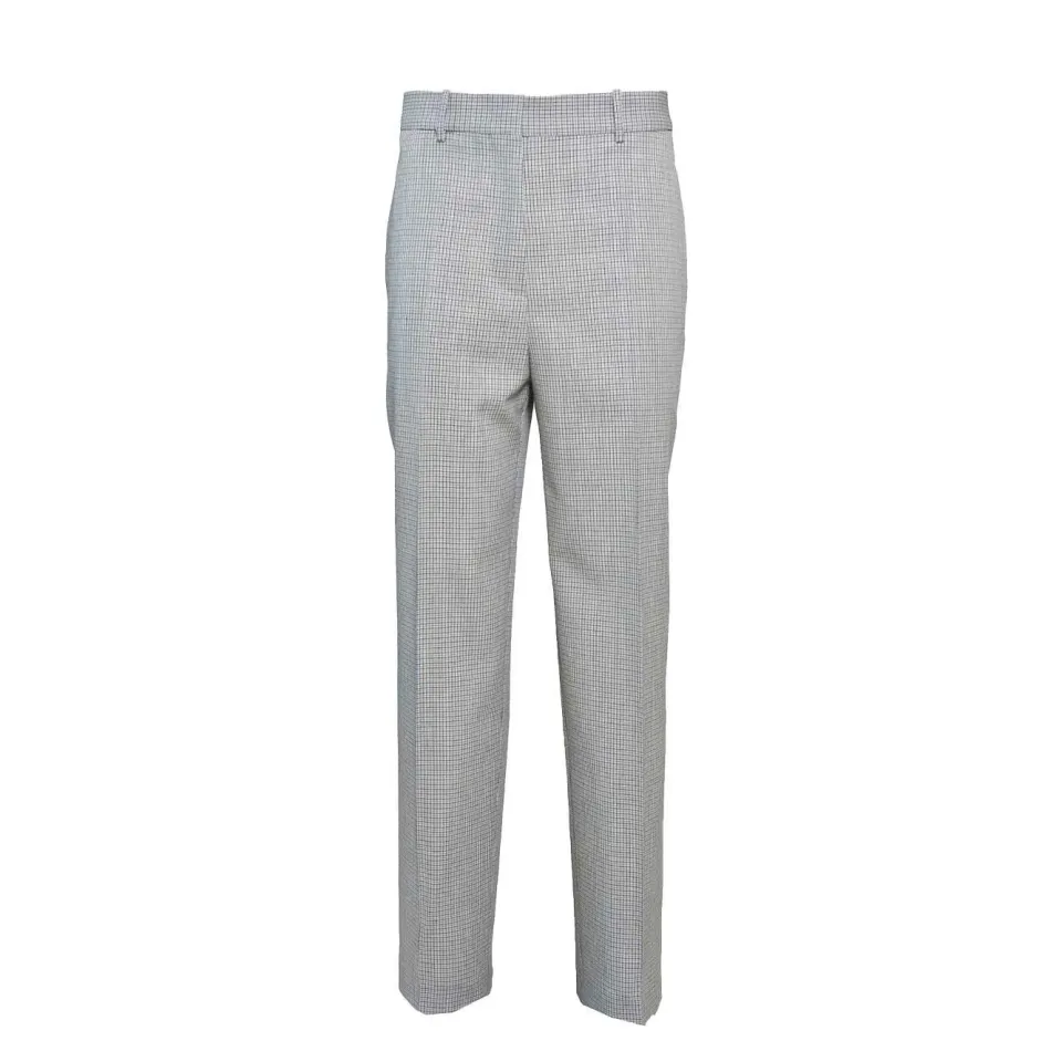Jil Sander J02KA0271J40177 pantalone lana quadri grigio