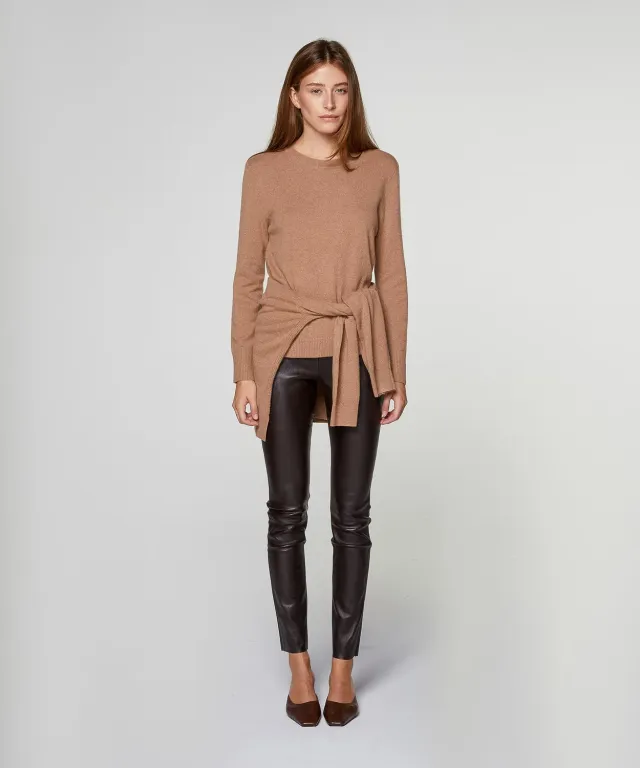Rodier Maglione girocollo cashmere cammello