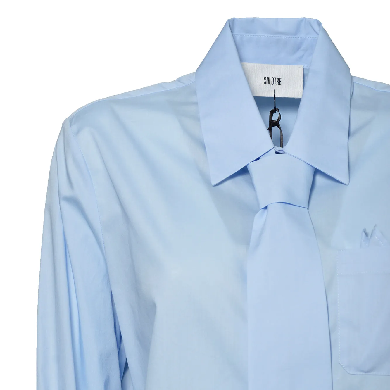 Solotre M1AC0153ACU83S blusa azzurra donna