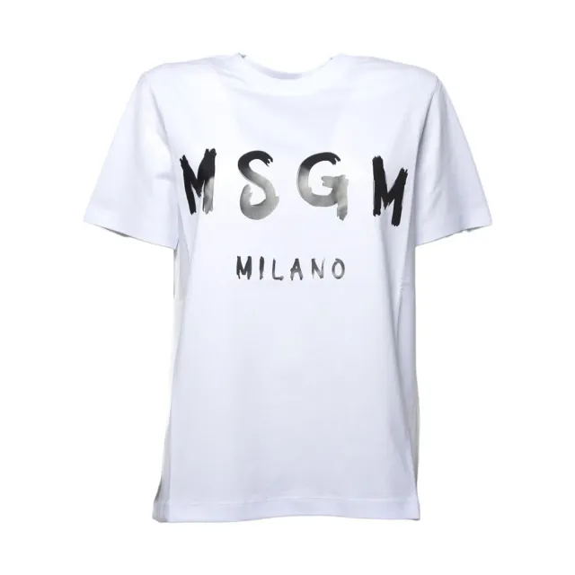 MSGM 2000MDM510200002 t-shirt donna bianco cotone