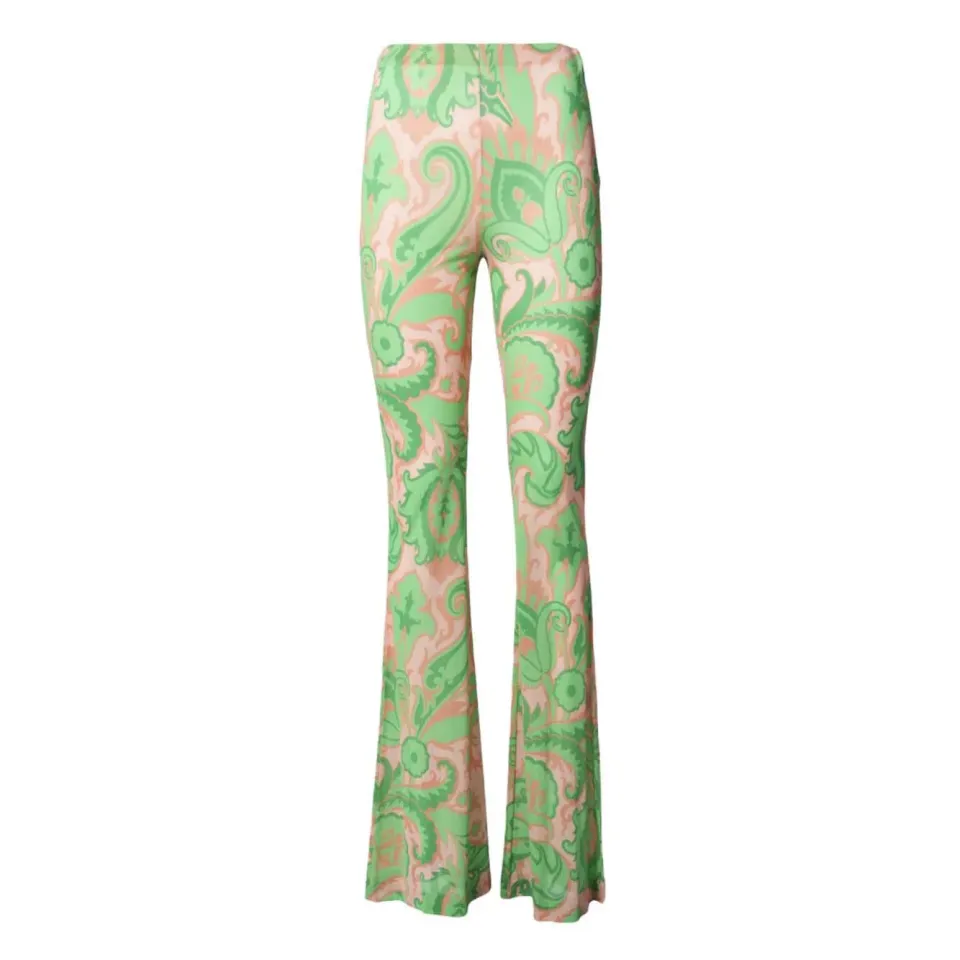 Etro WREA002699IA442 pantalone flare paisley rosa