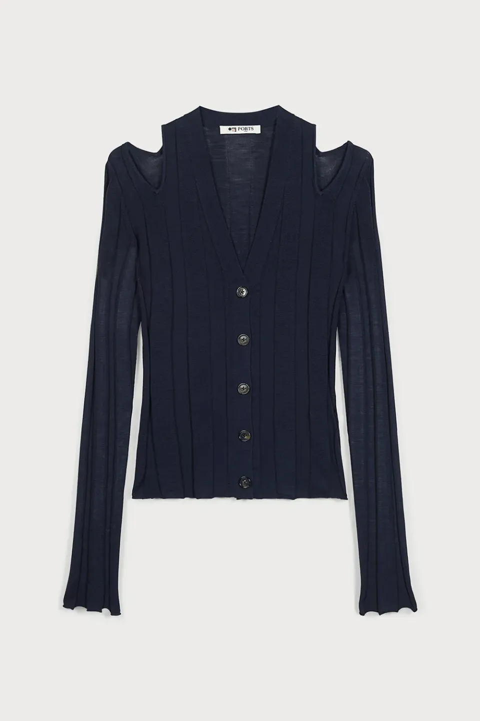 Ports 1961 Artistic Flair maglia navy seta cotone