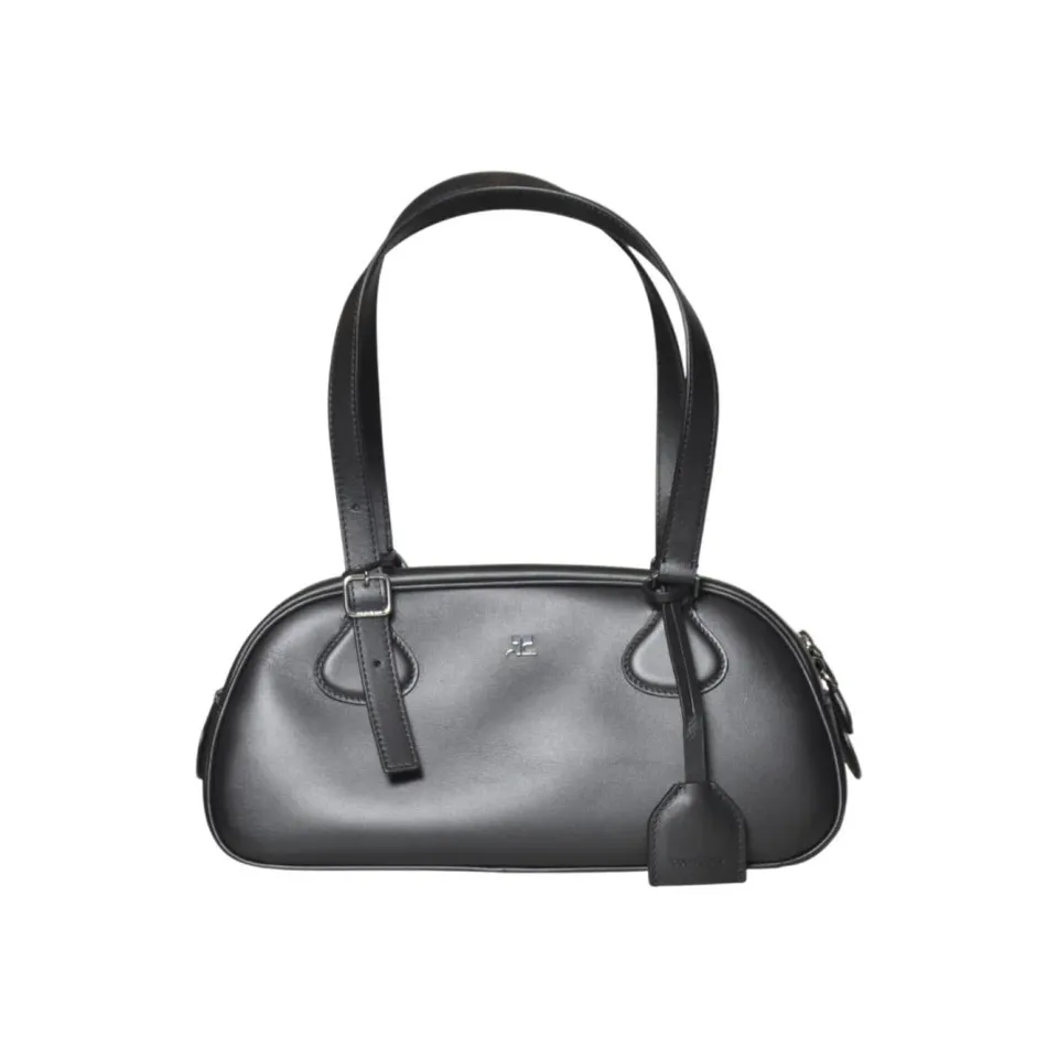 Courregès 325GSA191CR0065 Borsa nera pelle medium