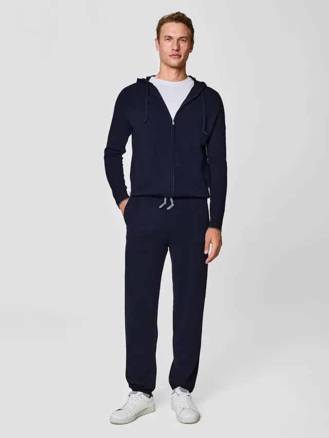 Paul Taylor jogger cashmere blu puro 12 gauge